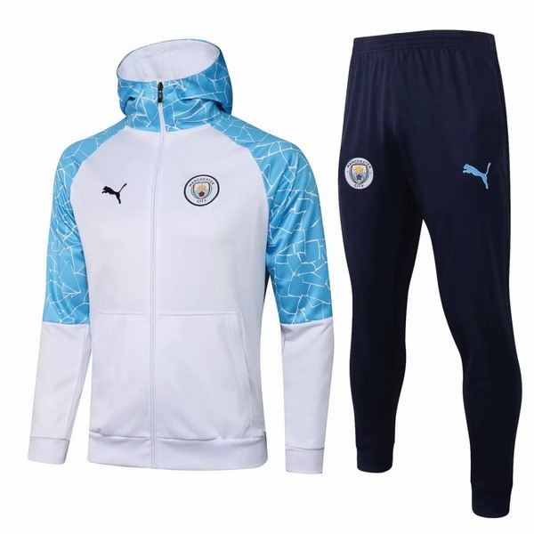 Chaqueta Con Capucha Manchester City 2021-22 Azul Blanco